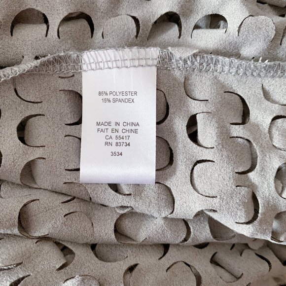 Linea Domani Taupe Waterfall Cardigan | All-Over Laser-Cut Detail | XL - Picture 14 of 14